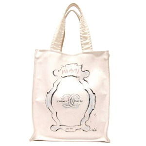Chanel Miami Cruise Line Canvas Tote Bag Ecru White